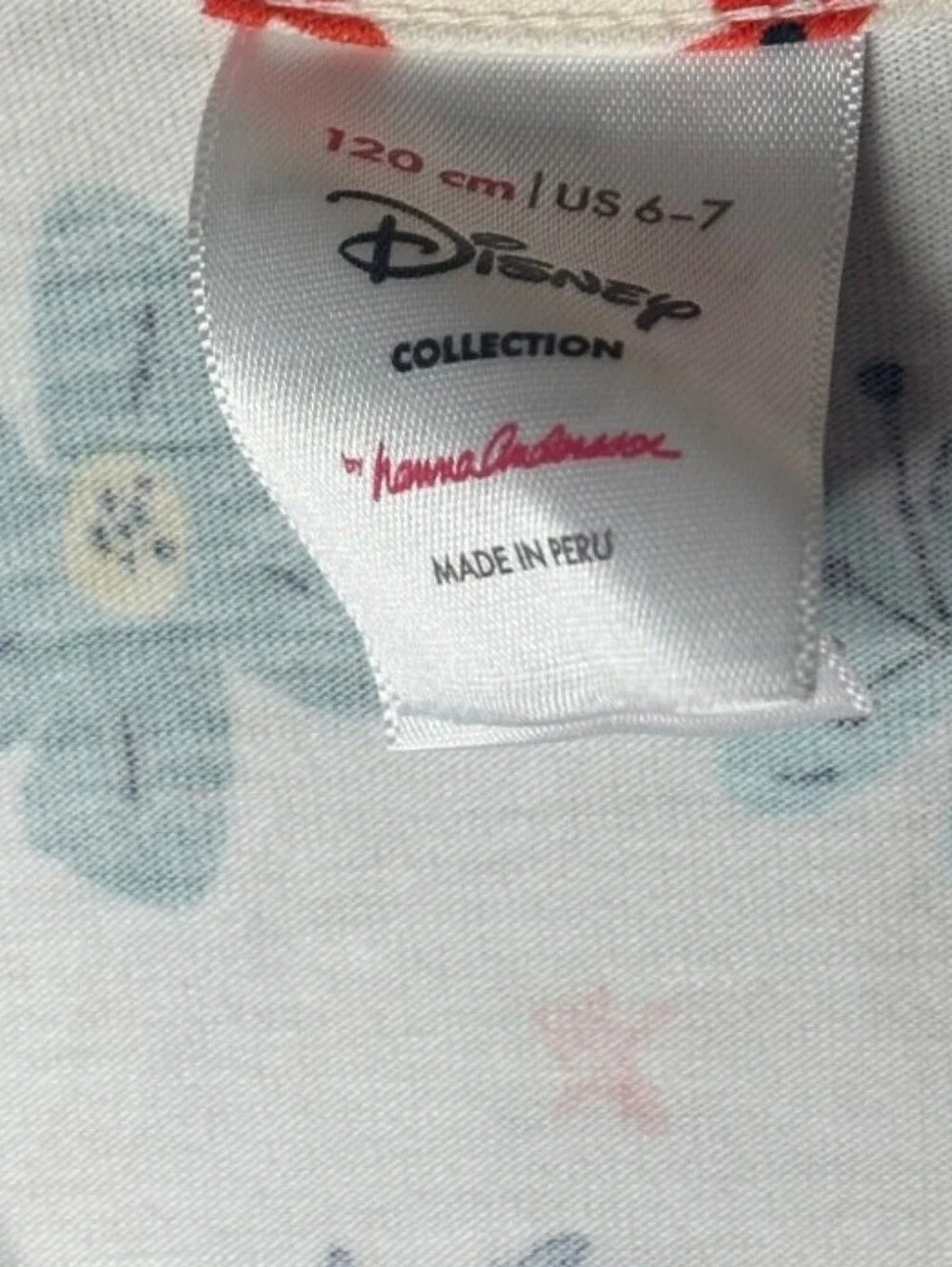Hanna Andersson Disney Princess White Long-Sleeve Shater Dress 120cm/6-7